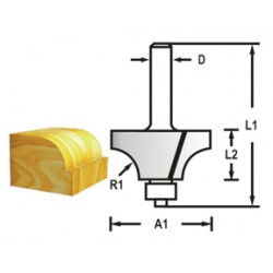 MAKITA D-48452 Zaoblovací fréza s ložiskem stopka 6 mm,20,3x10x51 mm