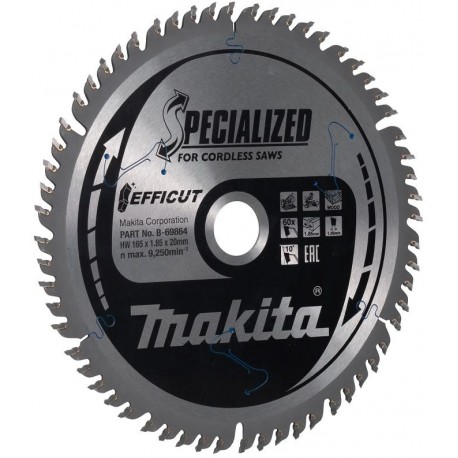 MAKITA B-69864 pilový kotouč Efficut 165x20 60T ,old B-69858