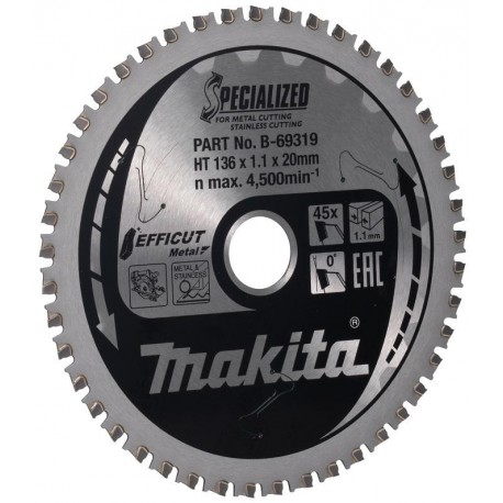 MAKITA B-69319 pilový kotouč EFFICUT kov 136 x 45T ,old B-69272