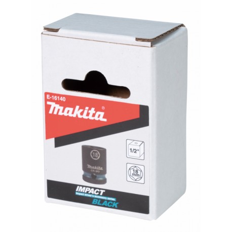 MAKITA E-16140 nástrčný klíč 1/2" square drive Impact BLACK 18mm