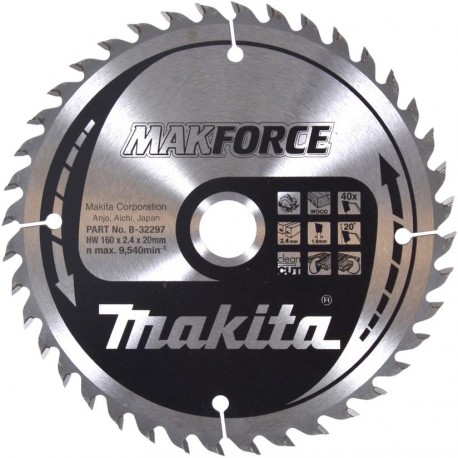 MAKITA B-32297 pilový kotouč 160x20 40T ,old B-08420