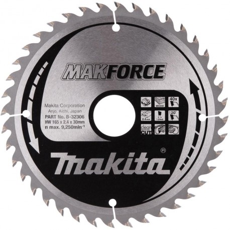MAKITA B-32306 pilový kotouč 165x30 40T ,old B-08436
