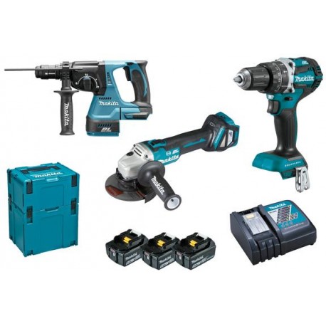 MAKITA DLX3119TJ Aku sada DHP484+DGA513+DHR243 Li-ion LXT 18V/5,0Ah