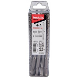 MAKITA E-14912 sada vrtáků SDS-Plus čtyřbřité Nemesis II 5,6,8,10,12mm, 12ks ,old B-59025