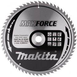 MAKITA B-32384 kotouč pilový dřevo MAKFORCE 355x3x30mm 60Z , old B-08545