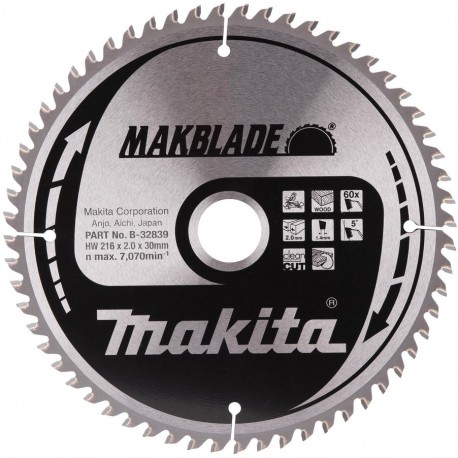 MAKITA B-32839 pilový kotouč 216x30 60T ,old B-09058