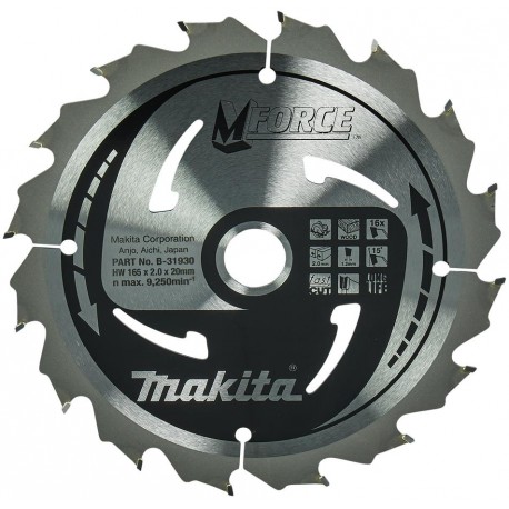 MAKITA B-31930 pilový kotouč 165x20 16T ,old B-07901