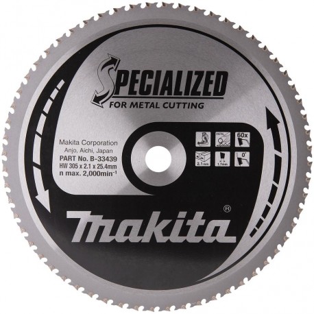MAKITA B-33439 pilový kotouč 305x25,4 60T měkká ocel ,old B-09765