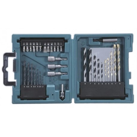 MAKITA E-22573 sada vrtáků a příslušenství 38 ks v plastovém kufru ,old D-36980