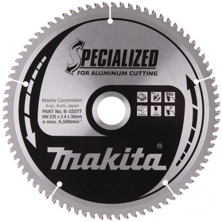 MAKITA B-33277 kotouč pilový hliník SPECIALIZED 235x2.4x30mm 80Z , old B-09606