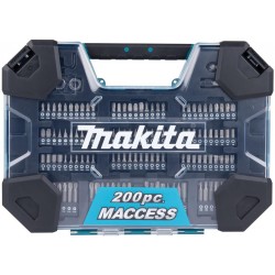 MAKITA E-22610 sada bitů a vrtáků 200 ks v plastovém kufru ,oldD-37194