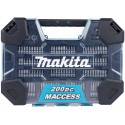 MAKITA E-22610 sada bitů a vrtáků 200 ks v plastovém kufru ,oldD-37194