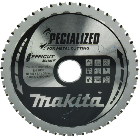 MAKITA E-12859 TCT pilový kotouč Efficut 185mmx30mmx45 Z kov CS002G