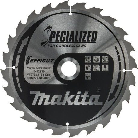 MAKITA E-12930 TCT pilový kotouč Efficut 270mmx30mmx24T,newE-12946