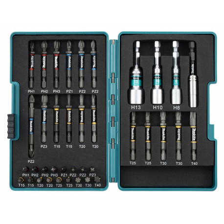 MAKITA E-26179 sada bitů 1/4" Impact Premier, 38 ks v plastovém obalu