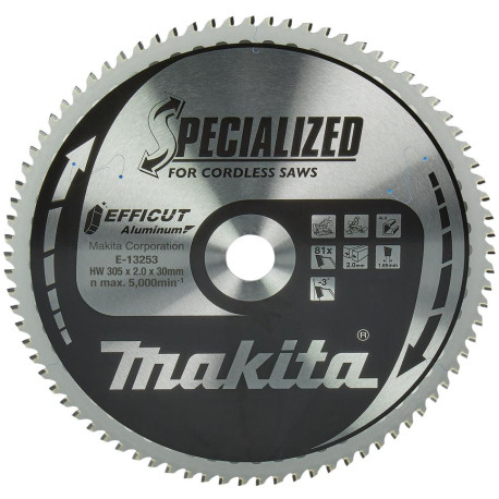 MAKITA E-13253 kotouč pilový hliník Efficut TCT 305x2x30mm 81Z,oldE-13247