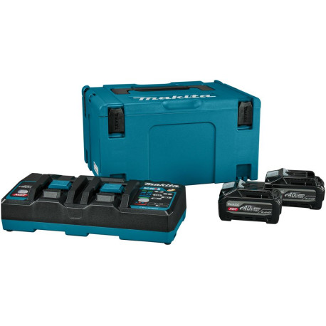 MAKITA 1911D8-0 sada Li-ion XGT 40V 2xBL4040F+DC40RB+Makpac,new PSKGPU2J
