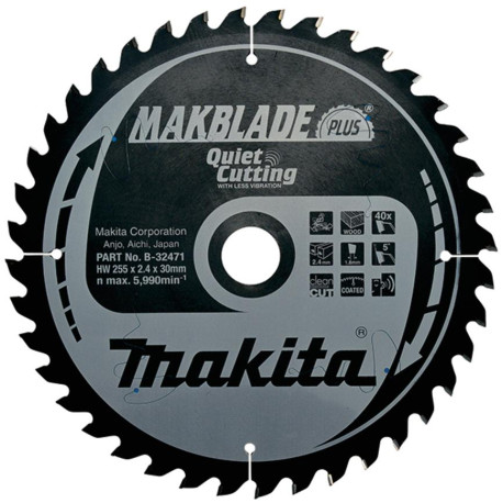 MAKITA B-32471 kotouč pilový dřevo MAKBLADEplus 255x2.4x30mm 40Z , old B-08648
