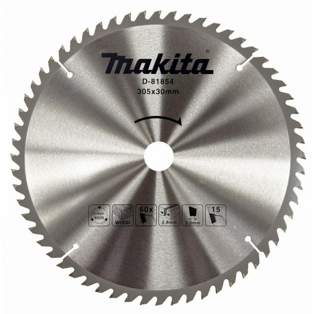 MAKITA D-81854 kotouč pilový dřevo 305x2.8x30mm 60Z ,oldD-72316