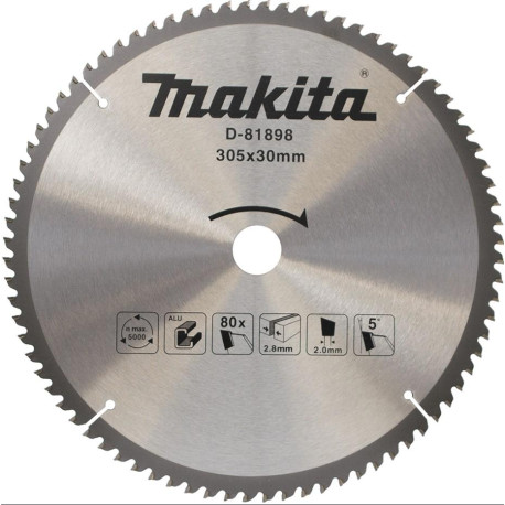 MAKITA D-81898 kotouč pilový TCT hliník 305x30mm 80Z