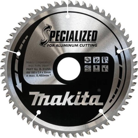 MAKITA B-33255 kotouč pilový hliník SPECIALIZED 180x2.4x30mm 60Z , old B-09575