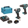 MAKITA DLX2577JX2 Aku sada DDF490+DTD158 Li-ion LXT 18V