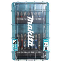 MAKITA E-26820 sada bitů 1/4" Impact Premier, 27 ks v plastovém obalu
