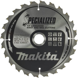 MAKITA B-33130 kotouč pilový dřevo SPECIALIZED se zapuštěnými zuby 235x2.3x30mm 24Z , old B-09444