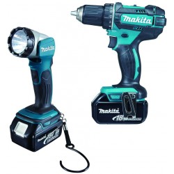 MAKITA DDF482RFJ1 Aku vrtací šroubovák se svítilnou 3x Li-ion LXT 18V/3,0 Ah,Makpac