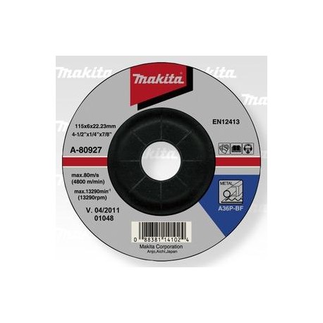MAKITA A-80927 brusný kotouč 115x6x22 ocel