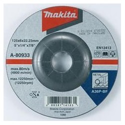 MAKITA A-80933 brusný kotouč 125x6x22 ocel,oldP-05848
