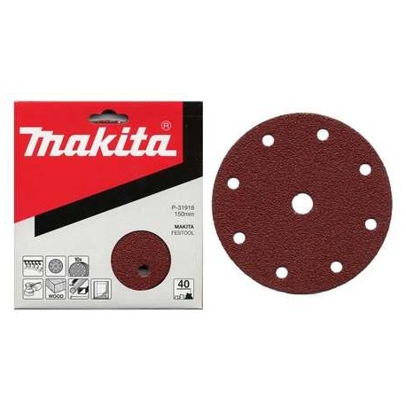 MAKITA P-32007 brusný papír suchý zip 150mm 9 děr K320 10ks