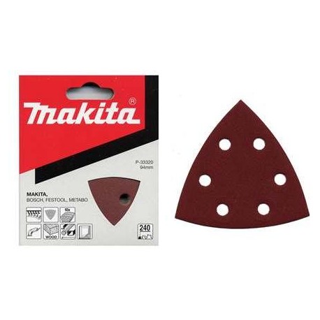 MAKITA P-33308 brusný papír suchý zip 94x94x94mm 6 děr K150 10ks