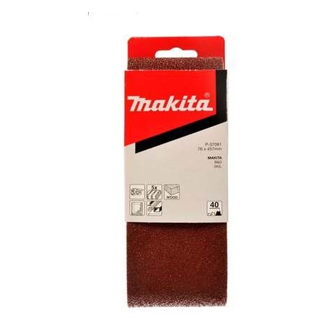 MAKITA P-37091 brusný pás 76x457mm K40 5ks,oldP-20068