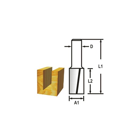 MAKITA D-47569 Drážkovací fréza 2 břit stopka 8 mm,16x19x51 mm