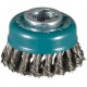 MAKITA D-73374 miskovitý kartáč z ocelového drátu-splétaný drát průměr 0,35mm X-LOCK 80mm