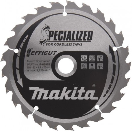 MAKITA B-62985 pilový kotouč Efficut 165×20 25T ,old B-62979