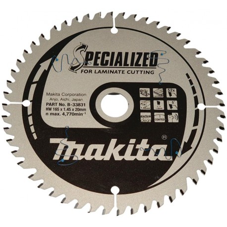 MAKITA B-33831 pilový kotouč na lamino165x20 52T ,old B-29452