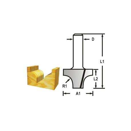 MAKITA D-48175 Profilová frézastopka 8 mm,38,1x28,6x60 mm