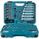 MAKITA E-06616 sada ručního nářadí 3/8" bity/nástrčné klíče/očkoploché klíče/ráčna, 120ks,oldP-90635