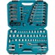 MAKITA E-06616 sada ručního nářadí 3/8" bity/nástrčné klíče/očkoploché klíče/ráčna, 120ks,oldP-90635