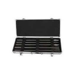 MAKITA D-40618 sada sekáčů SDS-max v Al kufru: 3x špičák 400mm, 2x sekáč plochý 25x400mm, , 5ks