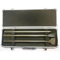 MAKITA D-40543 sada sekáčů SDS-max v Al kufru: špičák 400mm, sekáč plochý 25x400mm, sekáč plochý 50x400mm, 3ks