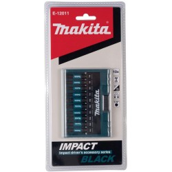 MAKITA E-12011 sada torzních bitů 1/4" Impact Black, 10 ks