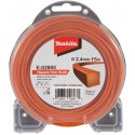 MAKITA E-02808 struna nylonová Plus 2,4mm, 15m, oranžová, hranatá , old 369224795