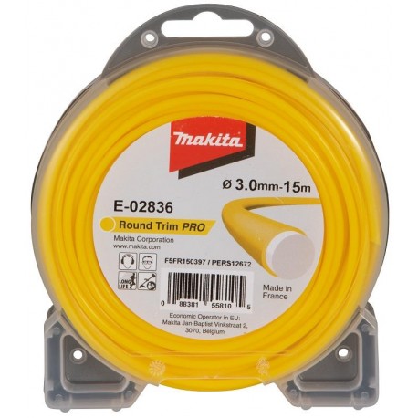 MAKITA E-02836 struna nylonová Pro 3,0mm, 15m, žlutá, kulatá , old369224798
