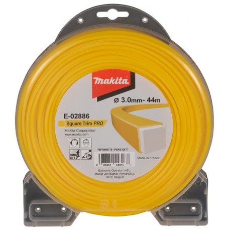 MAKITA E-02886 struna nylonová Pro 3,0mm, 44m, žlutá, hranatá , old369224803